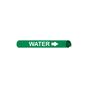 PRECOILED AND STRAP-ON PIPE MARKER - WATER by National Marker Company