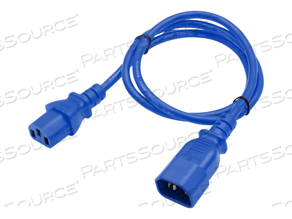 ADDON, POWER EXTENSION CABLE, IEC 60320 C14 TO IEC 60320 C13, AC 100-250 V, 6 FT, BLUE by ADDON ADDON, POWER EXTENSION CABLE, IEC 60320 C14 TO IEC 60320 C13, AC 100-250 V, 6 FT, BLUE by ADDON