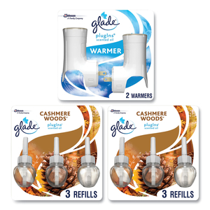 PLUGIN SCENTED OIL, CASHMERE WOODS, 0.67 OZ, 2 WARMERS AND 6 REFILLS/PACK by Glade