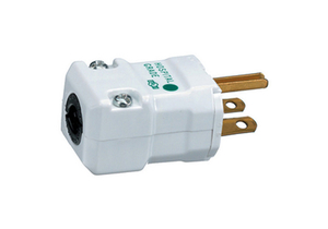 HOSPITAL GRADE PLUG, NYLON, WHITE, IP20 ENCLOSURE, 2 POLES, 3 WIRES, 18 TO 12 AWG, 250 V, 15 A, 1.5 IN X 1.13 IN X 1.88 IN, 0.1 LB, MEETS CS by Hubbell Power Systems