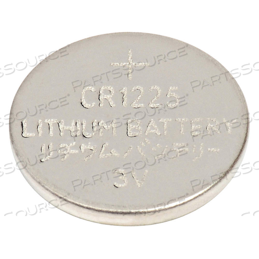 BUTTON CELL BATTERY, 1225 BATTERY SIZE, LITHIUM, 50 MAH CAPACITY, 3V DC, 0.098 IN DP BUTTON CELL BATTERY, 1225 BATTERY SIZE, LITHIUM, 50 MAH CAPACITY, 3V DC, 0.098 IN DP