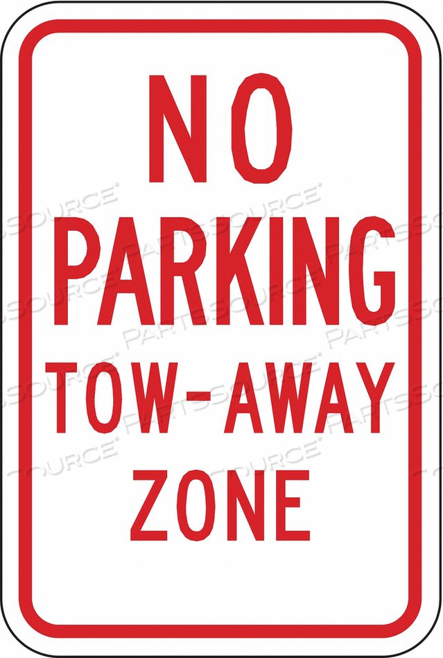 NO PARKING SIGN 18 H 12 W ALUMINUM by Lyle Signs Inc.