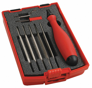 DEBURRING TOOL SET PLASTIC HI SPEED STL. by Shaviv