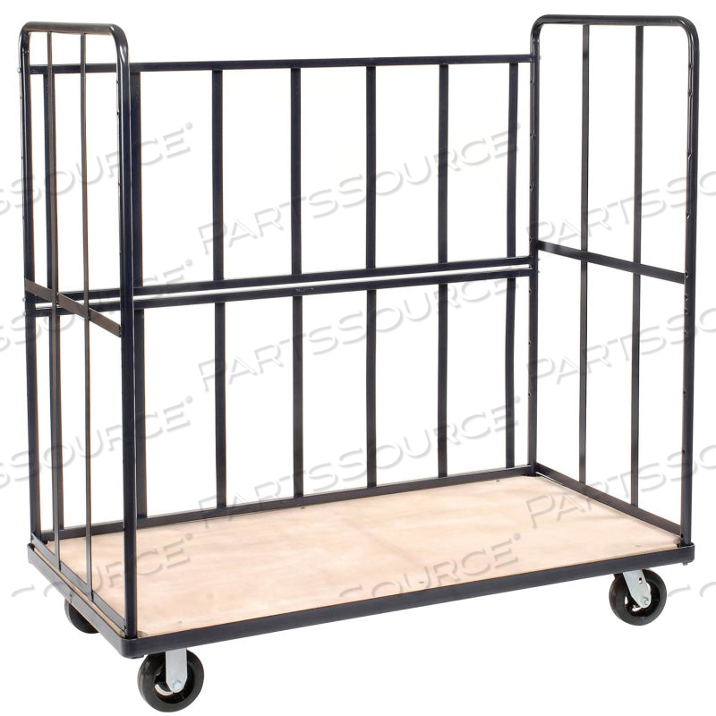 60"L X 30"D X6 4"H-3-SIDED (2)SHELF TRUCK-2,000 LB. CAPACITY by Approved Vendor