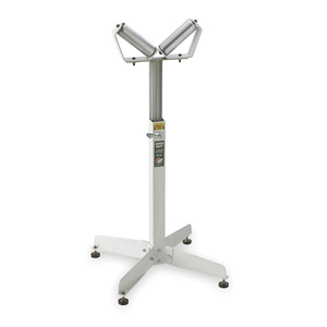 MATERIAL SUPPORT STAND, 6 IN ROLLER WD, 26 1/2 IN MIN. HT, 43 1/2 IN MAX. HT, STEEL, WHITE, PORTABLE by Affinity Tool Works