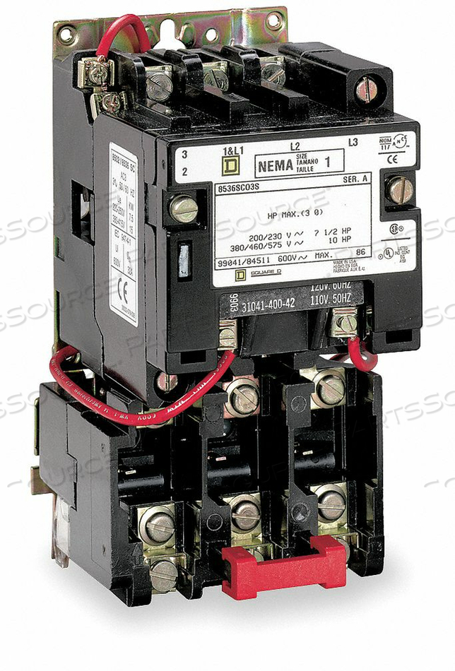 H5148 MAGNETIC MOTOR STARTER NEMA 120V 3P 27A by Square D H5148 MAGNETIC MOTOR STARTER NEMA 120V 3P 27A by Square D