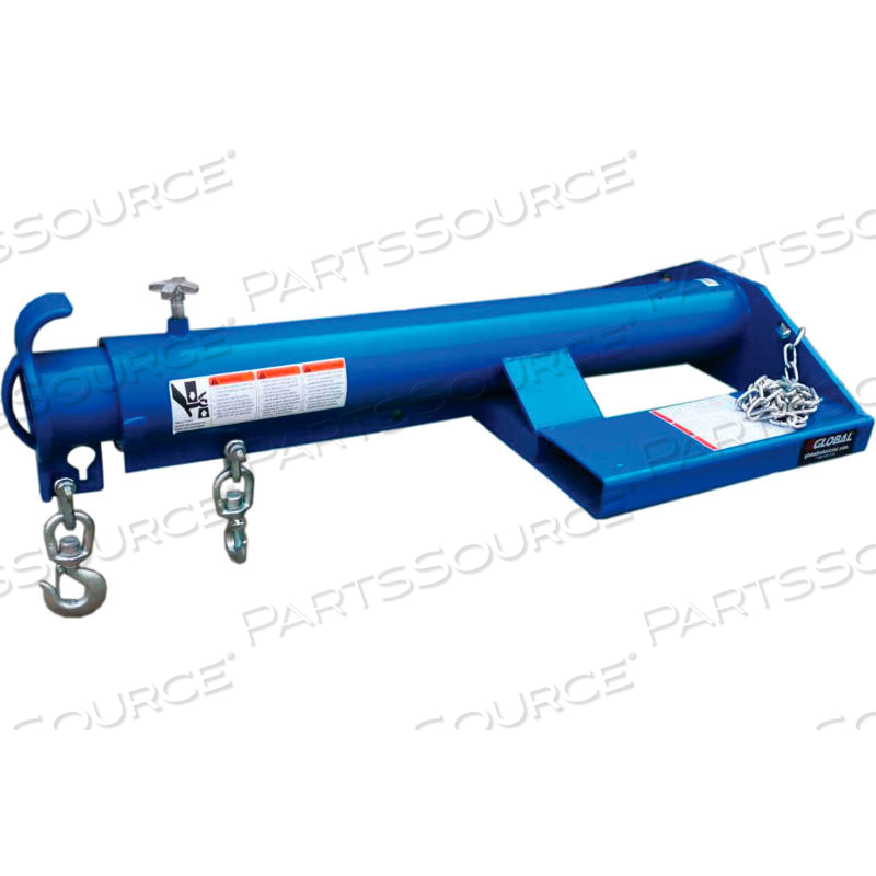 SHORTY TELESCOPING FORKLIFT JIB BOOM CRANE, 55-1/4" - 93"L, 4000 LB. CAP. by Approved Vendor