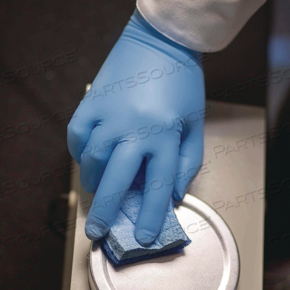 BLUE NITRILE EXAM GLOVES, POWDER-FREE, X-LARGE, BLUE, 8 MIL, 50/BOX, 10 BOXES/CARTON 