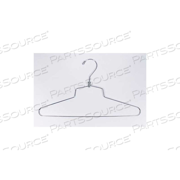 NAHANCO SHIRT/DRESS HANGER, 18"L, METAL-CHROME, PKG QTY 100 by National Hanger Company Inc.