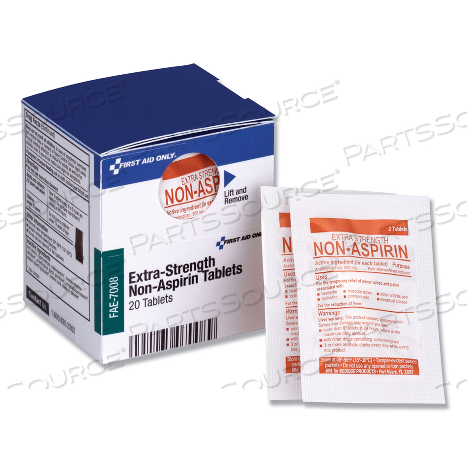 EXTRA STRENGTH PAIN RELIEF TABLET PK20 by First Aid Only EXTRA STRENGTH PAIN RELIEF TABLET PK20 by First Aid Only