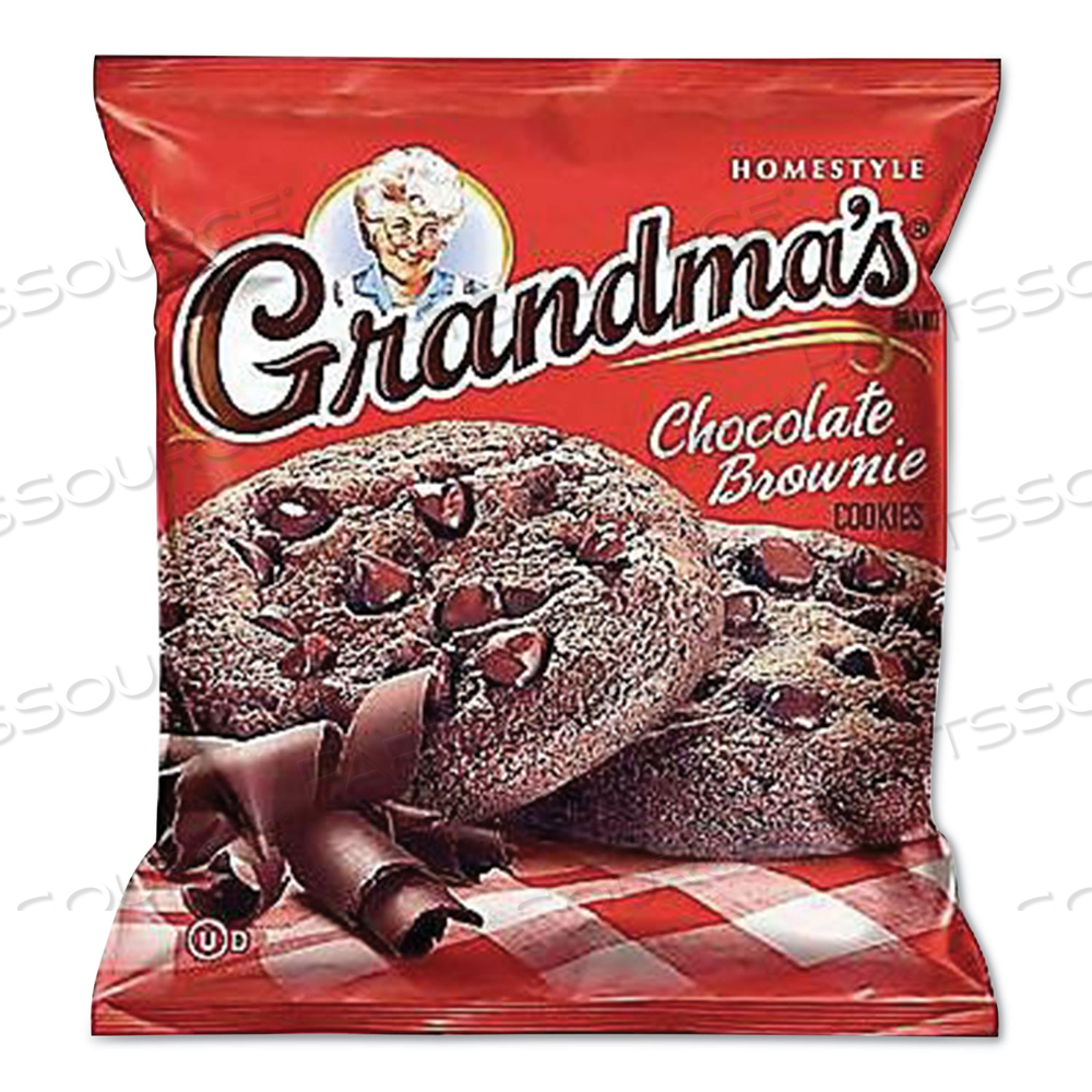 COOKIES - SINGLE SERVE, CHOCOLATE BROWNIE, 2.5 OZ PACKET by Grandma's