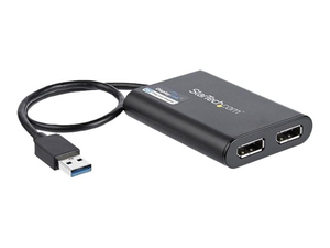 USB TO DUAL DISPLAYPORT ADAPTER - 4K 60HZ - USB 3.0 (5GBPS) - EXTERNAL VIDEO ADAPTER - DISPLAYLINK DL-6950 - USB 3.0 - 2 X DISPLAYPORT - BLACK by StarTech.com Ltd. USB TO DUAL DISPLAYPORT ADAPTER - 4K 60HZ - USB 3.0 (5GBPS) - EXTERNAL VIDEO ADAPTER - DISPLAYLINK DL-6950 - USB 3.0 - 2 X DISPLAYPORT - BLACK by StarTech.com Ltd.