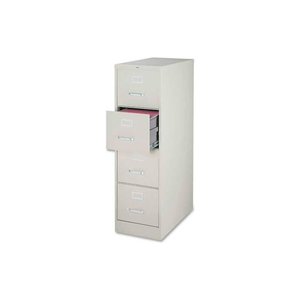 LORELL 4-DRAWER HEAVY DUTY VERTICAL FILE CABINET, 18"W X 26-1/2"D X 52"H, GRAY by S.P. Richards Company
