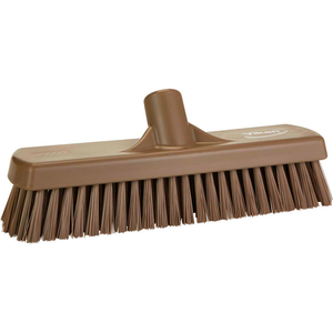 VIKAN 12" DECK/WALL SCRUB- STIFF, BROWN by Vikan