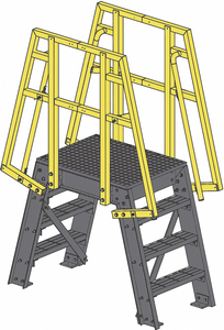 CROSSOVER LADDER 19 PLATFORM HEIGHT by Fibergrate