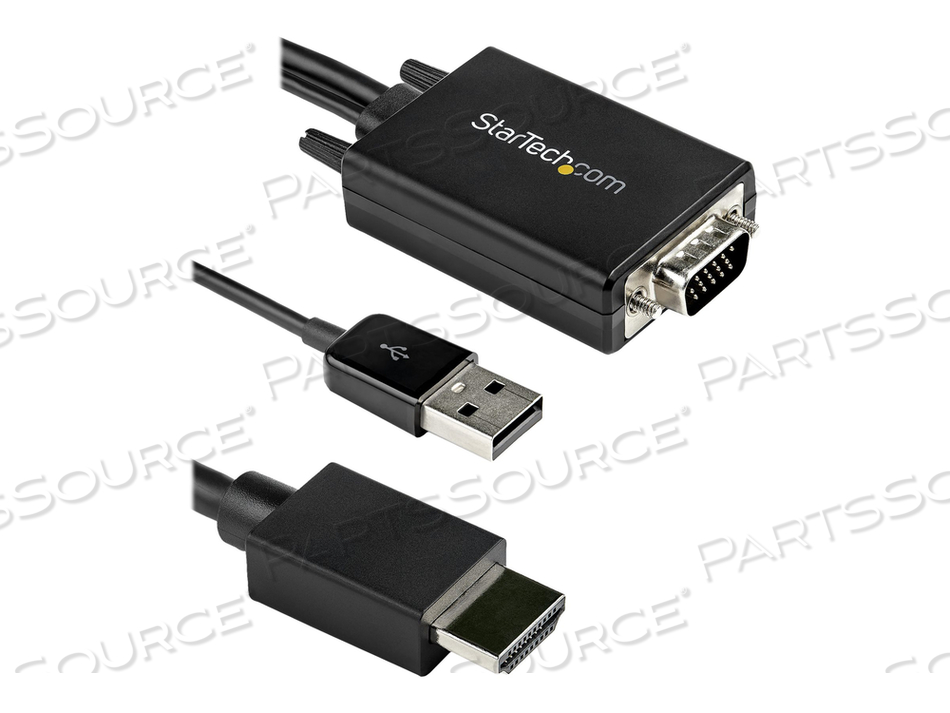 10FT VGA TO HDMI CONVERTER CABLE WITH USB AUDIO SUPPORT & POWER, ANALOG TO DIGITAL VIDEO ADAPTER CABLE TO CONNECT A VGA PC TO HDMI DISPLAY, 10FT VGA TO HDMI CONVERTER CABLE WITH USB AUDIO SUPPORT & POWER, ANALOG TO DIGITAL VIDEO ADAPTER CABLE TO CONNECT A VGA PC TO HDMI DISPLAY,