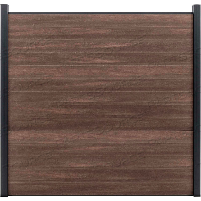 FULL COMPOSITE 6'W X 6'H KING CEDAR ALUMINUM/COMPOSITE HORIZONTAL FENCE STARTER SECTION- IN GROUND by Jewett Cameron Companies