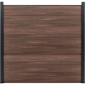 FULL COMPOSITE 6'W X 6'H KING CEDAR ALUMINUM/COMPOSITE HORIZONTAL FENCE STARTER SECTION- IN GROUND by Jewett Cameron Companies