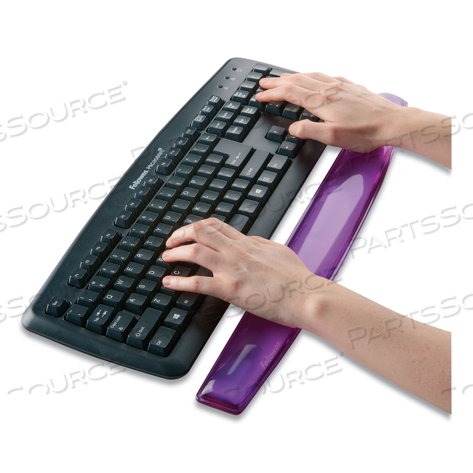 GEL CRYSTALS KEYBOARD WRIST REST, 18.5 X 2.25, PURPLE by Fellowes