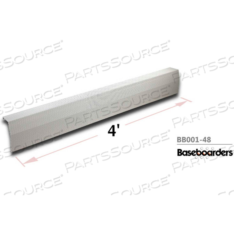 BASEBOARDERS PREMIUM SERIES 4 FT STEEL EASY SLIP-ON BASEBOARD HEATER COVER, WHITE by Buss General Partner Co. Ltd BASEBOARDERS PREMIUM SERIES 4 FT STEEL EASY SLIP-ON BASEBOARD HEATER COVER, WHITE by Buss General Partner Co. Ltd