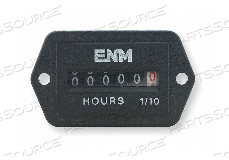 DC HOUR METER 6-DIGIT 2-HOLE RECTANGULAR by ENM