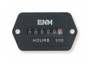 DC HOUR METER 6-DIGIT 2-HOLE RECTANGULAR by ENM