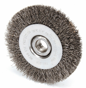 CRIMPED WIRE WHEEL BRUSH THREADED ARBOR by Weiler CRIMPED WIRE WHEEL BRUSH THREADED ARBOR by Weiler