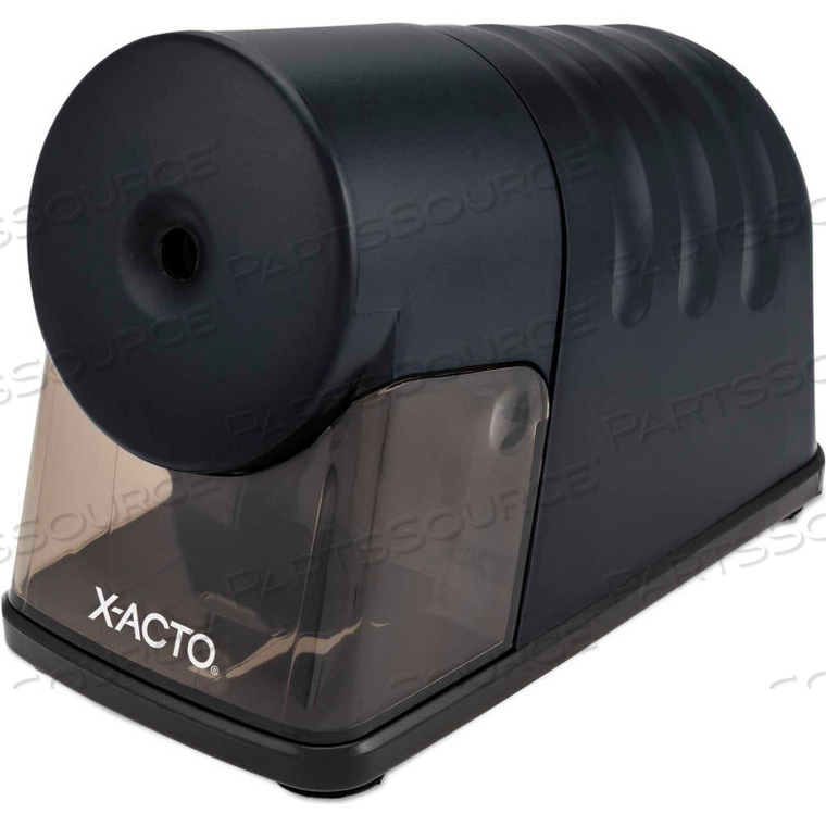 X-ACTO POWERHOUSE OFFICE ELECTRIC PENCIL SHARPENER, AC-POWERED, 3" X 6.25" X 4.5", BLACK 