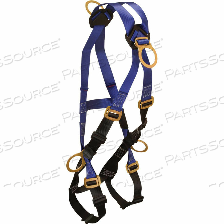 CONTRACTOR CLIMBING CROSS-OVER HARNESS, 4 D-RINGS, SIZE UNIFIT by Falltech CONTRACTOR CLIMBING CROSS-OVER HARNESS, 4 D-RINGS, SIZE UNIFIT by Falltech