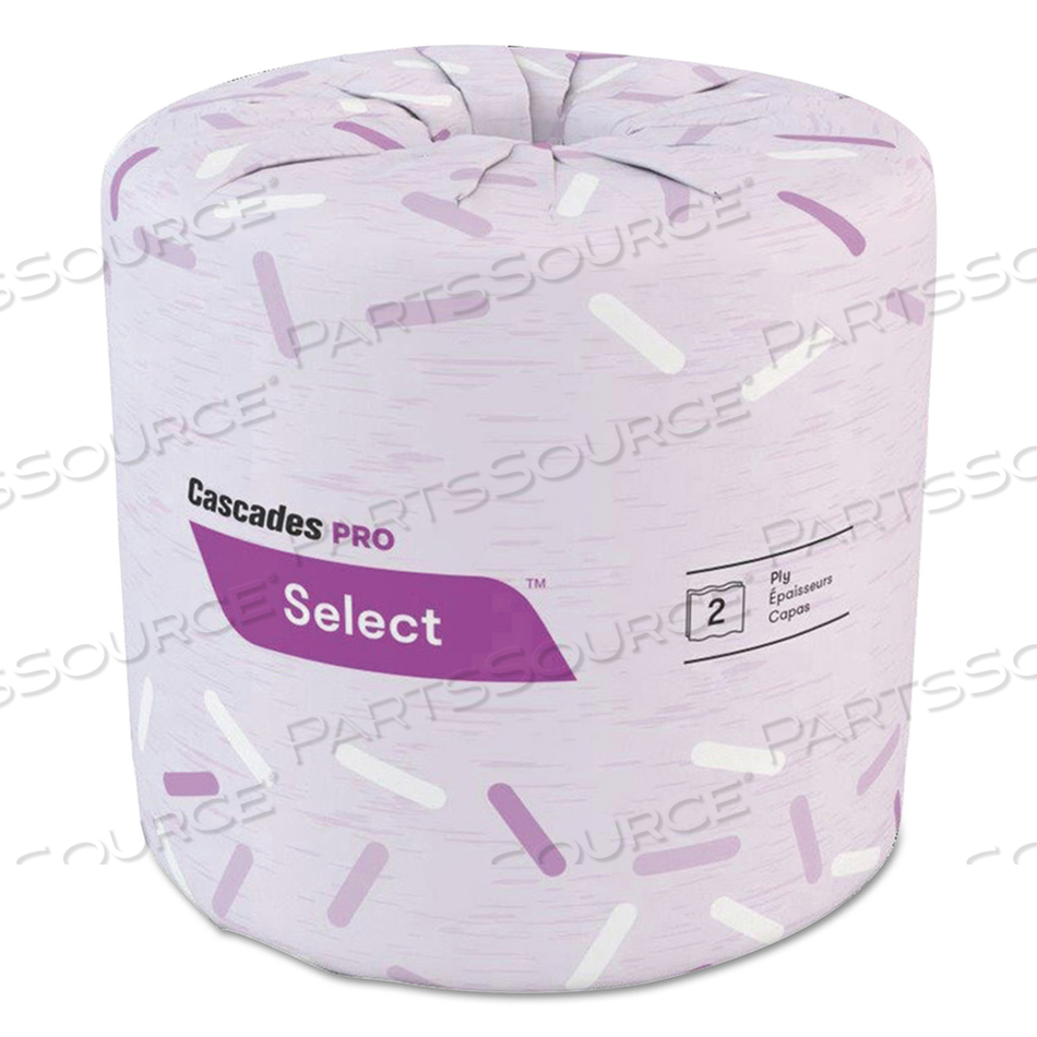 SELECT STANDARD BATH TISSUE, 2-PLY, WHITE, 4.25 X 3.25, 500 SHEETS/ROLL, 96 ROLLS/CARTON 