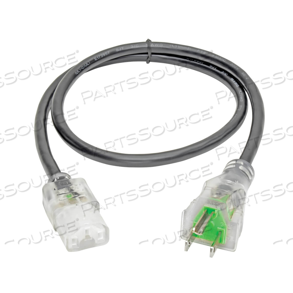 HOSPITAL-GRADE POWER CORD - 3 FT by Tripp Lite