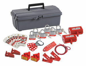 PORTABLE LOCKOUT KIT GRAY 7-1/2 H by Condor