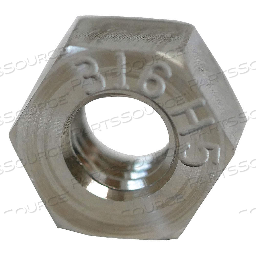 HEX NUT, #10-24 THREAD, 3/8 IN HEX WD, 1/8 IN HEX HT, STAINLESS STEEL, 316 H5, PLAIN by Approved Vendor HEX NUT, #10-24 THREAD, 3/8 IN HEX WD, 1/8 IN HEX HT, STAINLESS STEEL, 316 H5, PLAIN by Approved Vendor