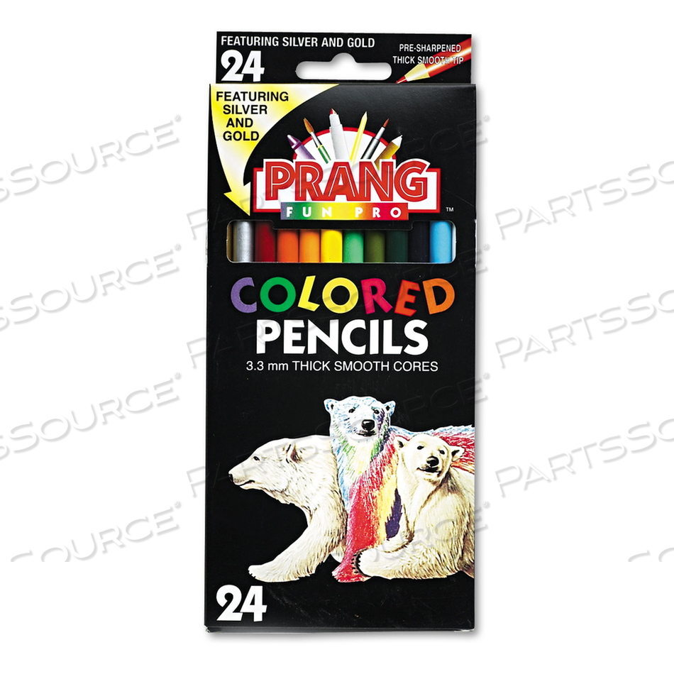 COLORED PENCIL SETS, 3.3 MM, 2B (#1), ASSORTED LEAD/BARREL COLORS by Prang COLORED PENCIL SETS, 3.3 MM, 2B (#1), ASSORTED LEAD/BARREL COLORS by Prang