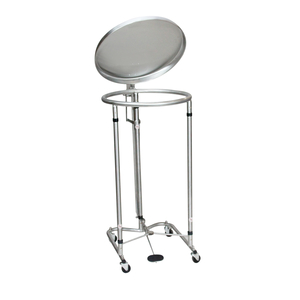 HAMPER 18" DIA ROUND FOOT OPERATED PNEUMATIC TOP CHROME by Blickman