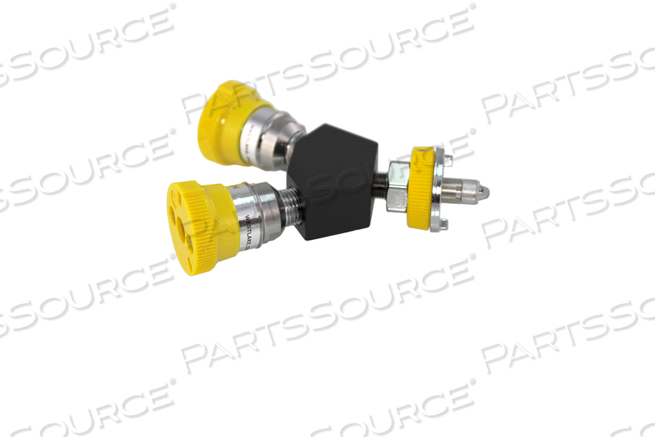 ADAPTER, DUAL OUTLET, OHMEDA®, MALE INLET TO FEMALE OUTLETS CONNECTION TYPE, 200PSI MAX PRESSURE RATING by Bay Corporation