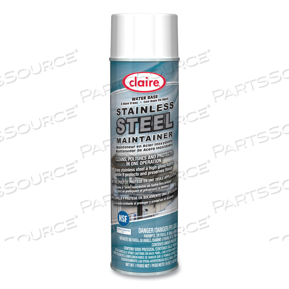STAINLESS STEEL MAINTAINER, LEMON SCENT, 16 OZ AEROSOL SPRAY by Claire
