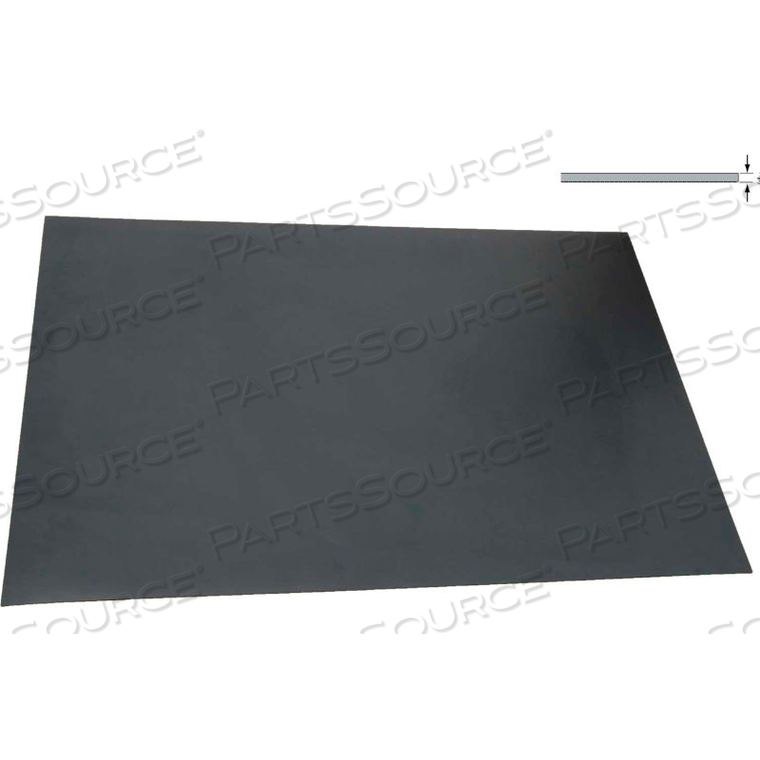 RHINO MAT SMOOTH TOP CONDUCTIVE WORKSTATION MAT 3/32" THICK 4' X 75' BLACK 