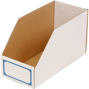 FOLDABLE CORRUGATED SHELF BIN 7-3/4"W X 17-1/2"D X 10"H, WHITE by Interstate Container