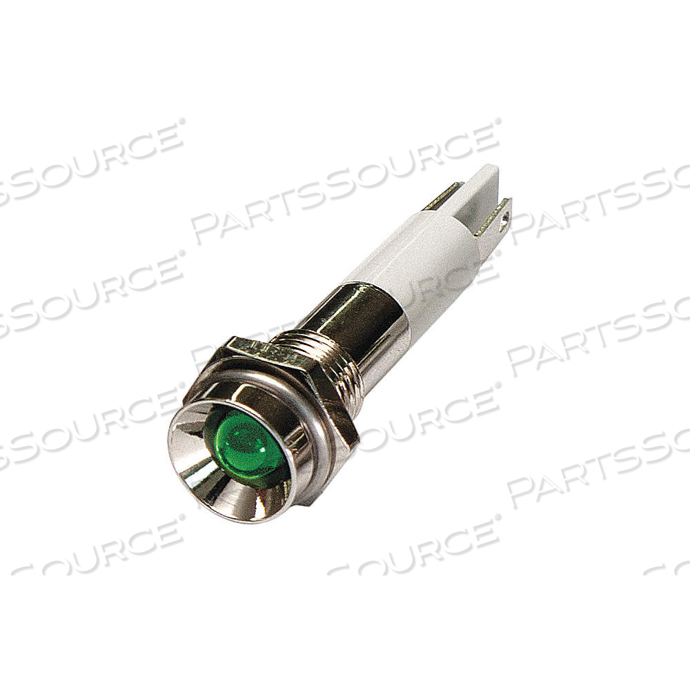 PROTRUDING PANEL LIGHT, 5/16 IN PANEL MOUNTING HOLE DIA, LED, GREEN, PROTRUDING HEAD by Approved Vendor PROTRUDING PANEL LIGHT, 5/16 IN PANEL MOUNTING HOLE DIA, LED, GREEN, PROTRUDING HEAD by Approved Vendor