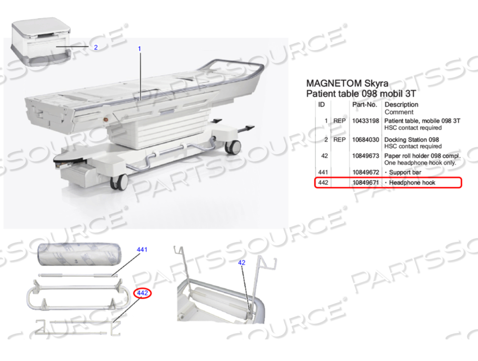HEADPHONE HOOK by Siemens Medical Solutions