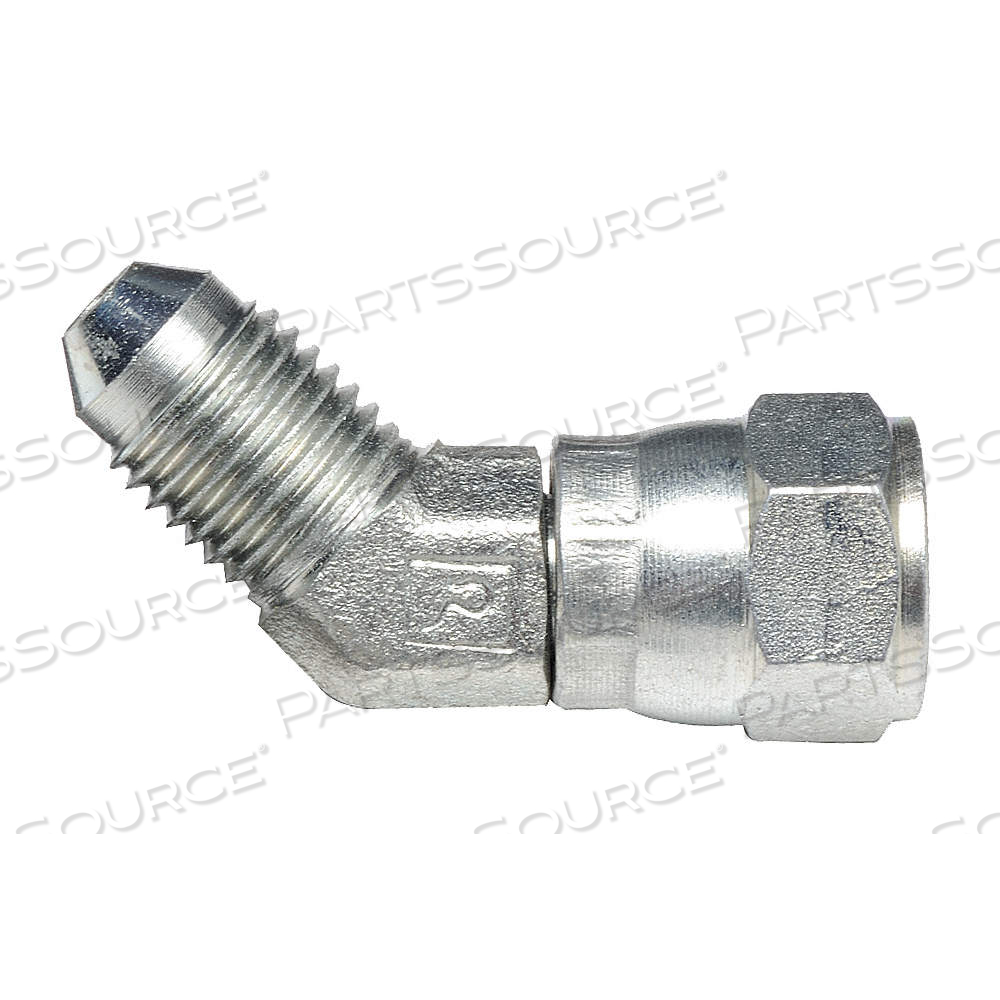 45° ELBOW, CARBON STEEL, 9/16 IN X 9/16 IN FITTING PIPE SIZE, MALE JIC X MALE JIC by Approved Vendor 45° ELBOW, CARBON STEEL, 9/16 IN X 9/16 IN FITTING PIPE SIZE, MALE JIC X MALE JIC by Approved Vendor