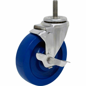 CASTERS SWIVEL STEM CASTER - 5"DIA. DURALASTOMER, BORE WITH TECH LOCK, 1-1/2"H STEM by Superior Casters, Inc.