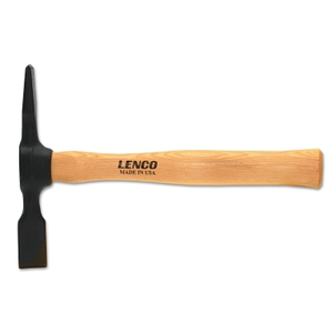 HICKORY WOOD HANDLE CHIPPING HAMMER, LWHG, 11.5 IN, 19 OZ HEAD, CHISEL AND CROSS CHISEL by Lenco