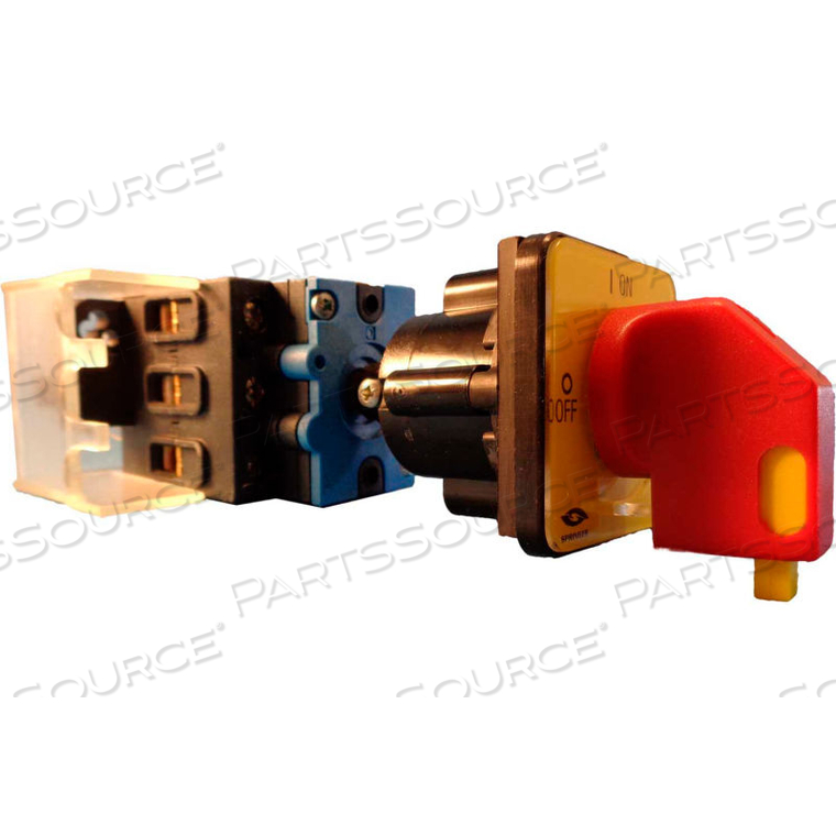 MERZ, 25A, 3-POLE, DISCONNECT SWITCH, RED/YEL, DIN-MOUNT, COUPLING, LOCKOUT by Springer Controls Co. Inc MERZ, 25A, 3-POLE, DISCONNECT SWITCH, RED/YEL, DIN-MOUNT, COUPLING, LOCKOUT by Springer Controls Co. Inc