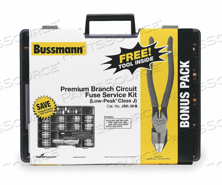 FUSE KIT 36 FUSE CLASS J LPJ SERIES by Cooper Bussmann FUSE KIT 36 FUSE CLASS J LPJ SERIES by Cooper Bussmann