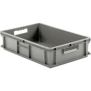 EURO-FIX SOLID CONTAIN EF6140 - 24" X 16" X 5", GRAY by SSI Schaefer