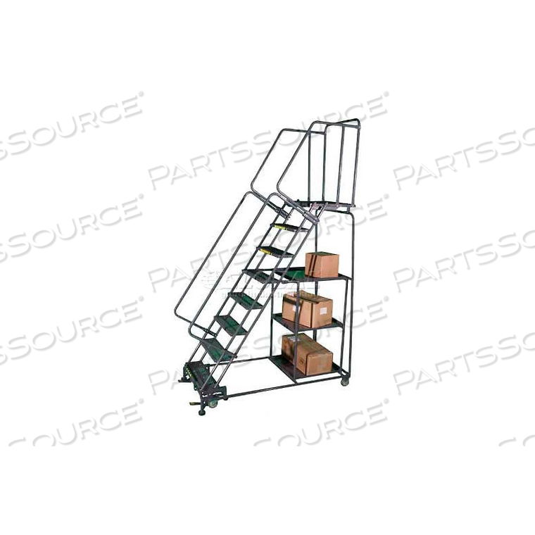 8 STEP STEEL STOCK PICKING LADDER ABRASIVE TREAD 8 STEP STEEL STOCK PICKING LADDER ABRASIVE TREAD