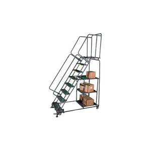 8 STEP STEEL STOCK PICKING LADDER ABRASIVE TREAD by Ballymore
