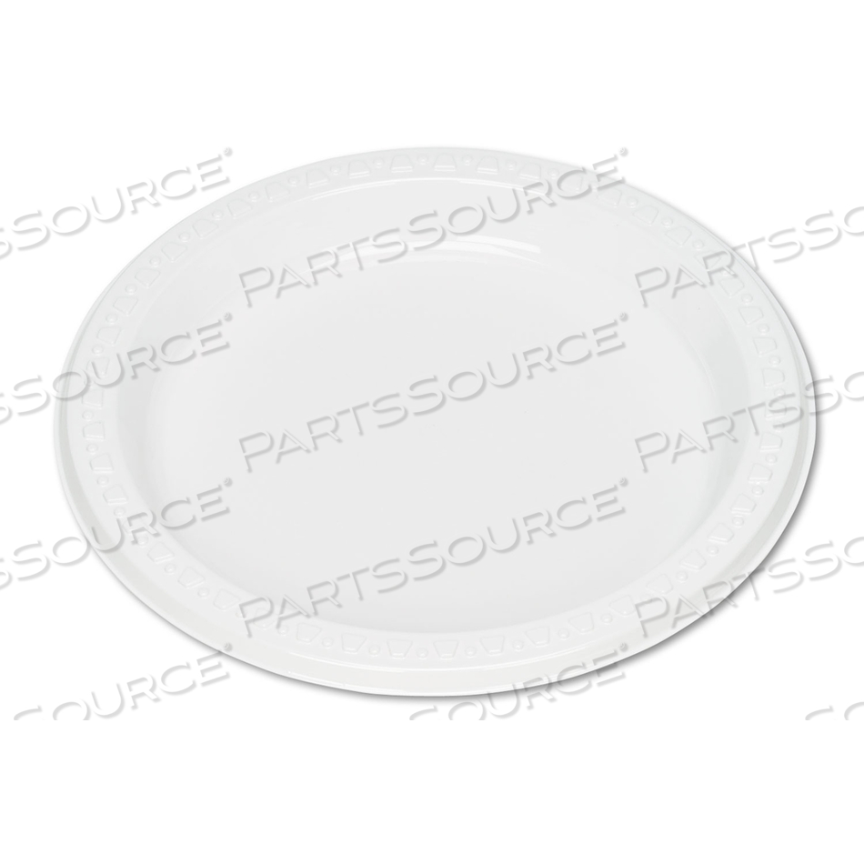 PLASTIC DINNERWARE, PLATES, 7" DIA, WHITE by Tablemate